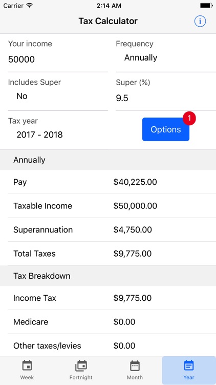 Aussie Taxes - ATO Income Tax Calculator screenshot-3