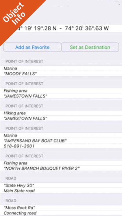 Adirondack State Park gps outdoor map with Guide