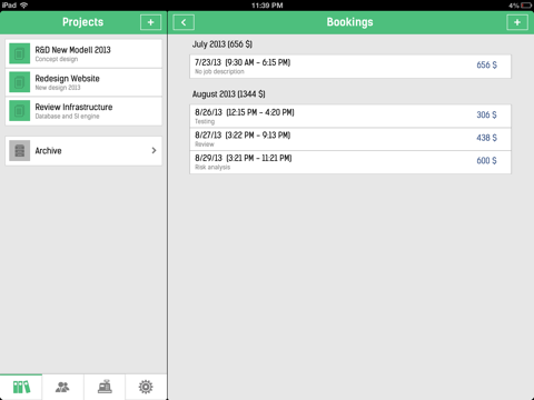 Freelancer Timesheet HD screenshot 3