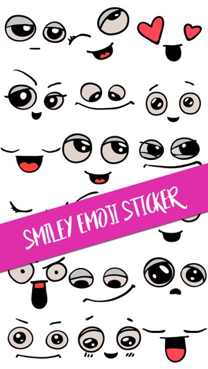 White Smiley Stickers For YOU