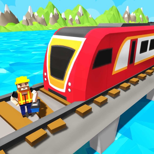 Water Train Track Construction icon