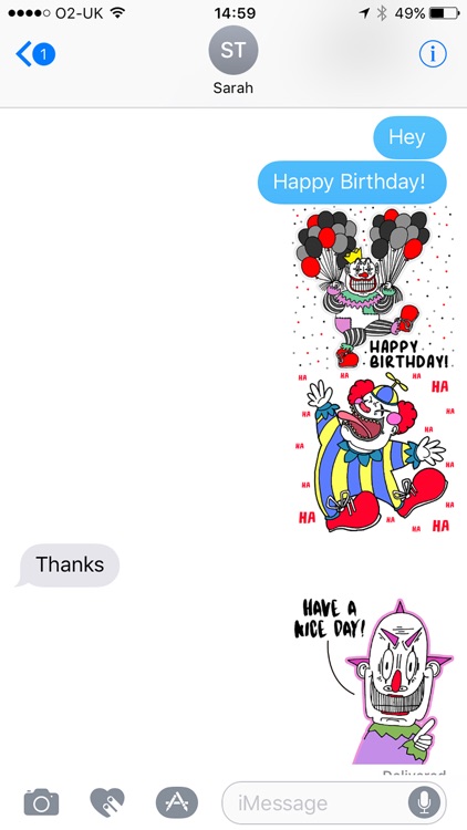 Scary Clown Stickers