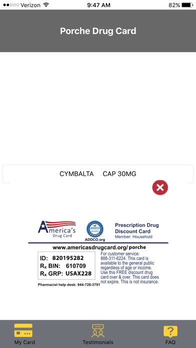 Porche Drug Card screenshot 2