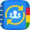 "Contact Mover & Account Sync" allows you to quickly and easily sync or move contacts between any pair of iPhone or iPad contact accounts