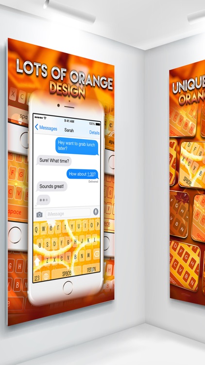Orange Background Color Keyboard Themes
