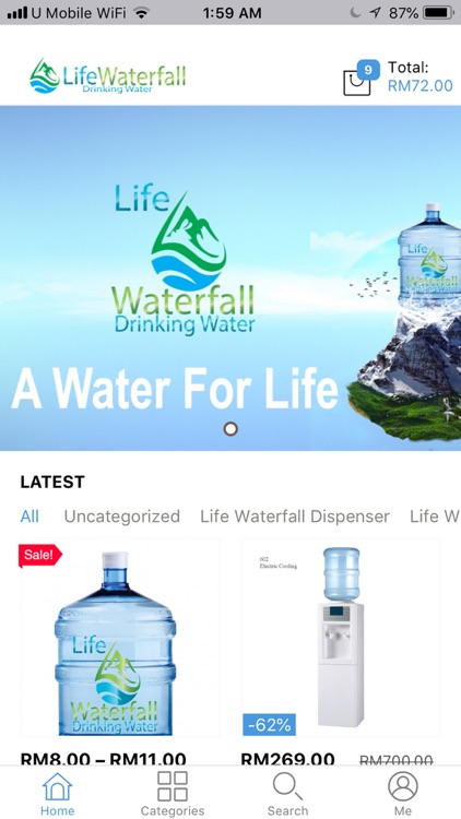 Life Waterfall Drinking Water