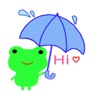 Cute Green Frog Emoji Sticker