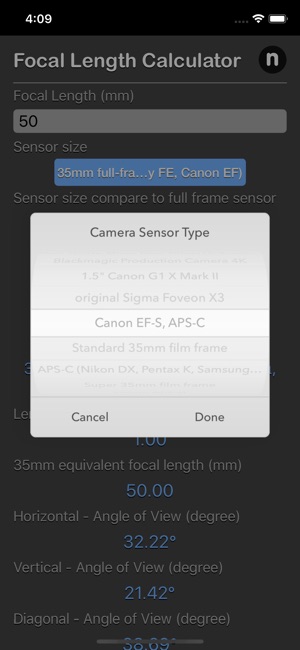 Focal Length Calculator(圖3)-速報App