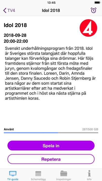 Telia Digital-tv, Spela in