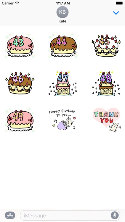 Animated Birthday Sticker Ver1