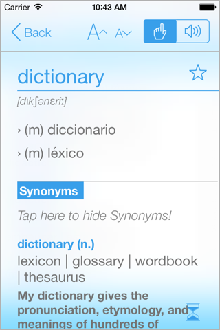 Spanish English Dictionary (Lite) screenshot 3