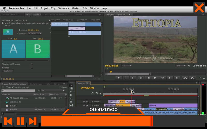 Titles and Transitions Course screenshot 4
