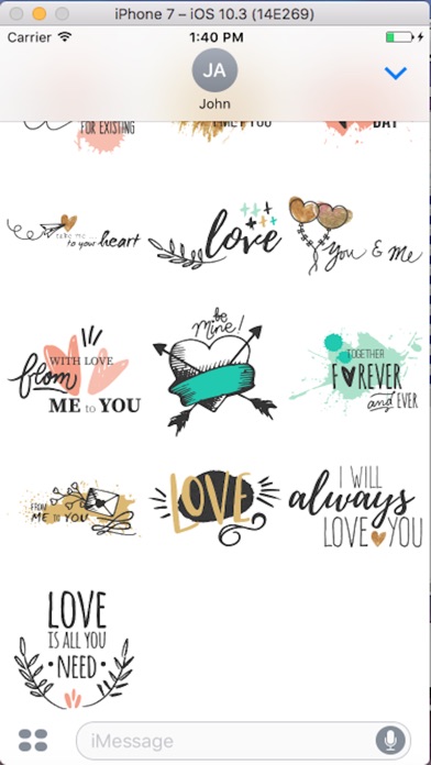 Text Love Sticker screenshot 3