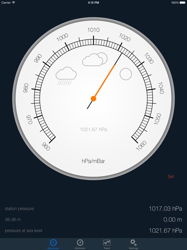 Fishing Barometer Chart