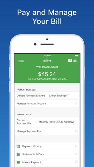 Geico Mobile Car Insurance En App Capturas De Pantalla