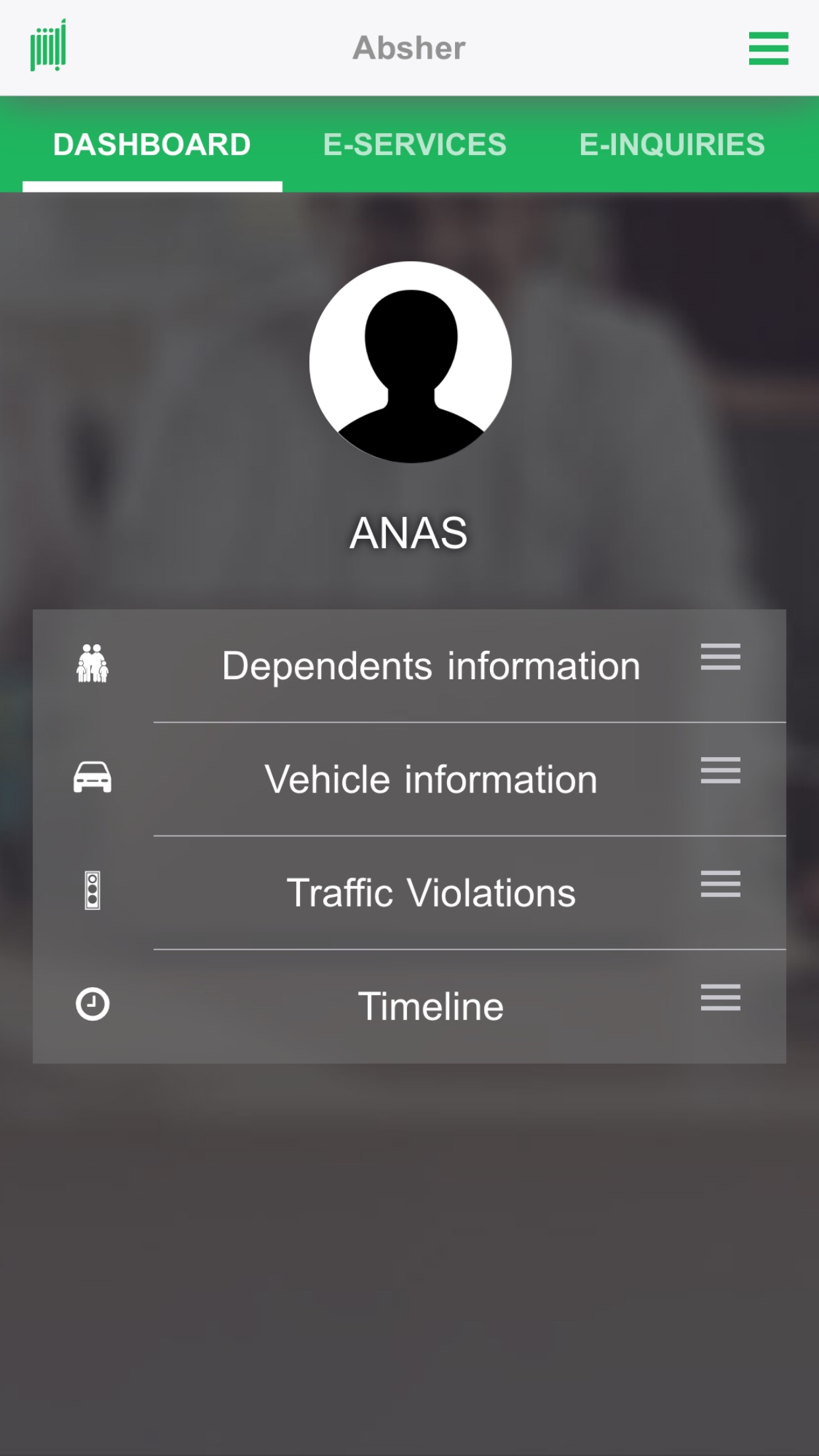 Screenshot do app أبشر