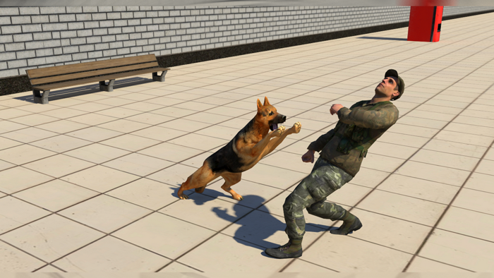 Police Dog Subway Security