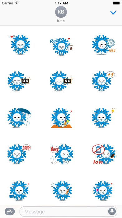 Cute Snowflake Emoji Sticker screenshot 2