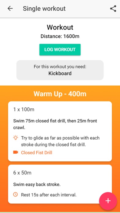 Swim Coach - Workout App screenshot 4