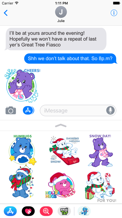 Care Bears Holiday Stickers screenshot 2