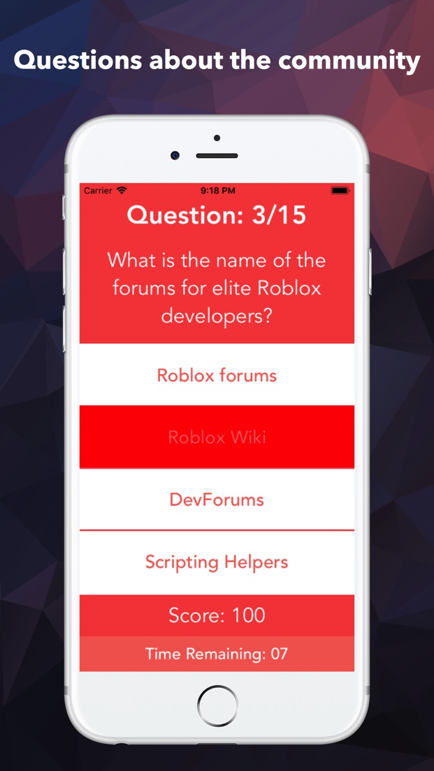 The Quiz For Roblox App Store Review Aso Revenue Downloads Appfollow - red plus roblox