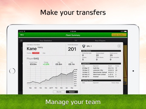 Soccerway Fantasy iTeam for iPad screenshot 2