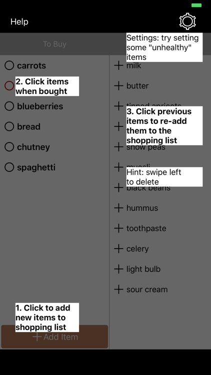 Healthy Shopping List