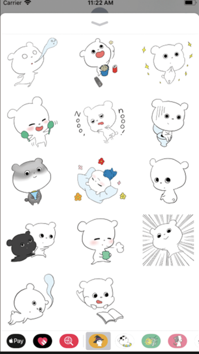 Halloween white bears stickers screenshot 4