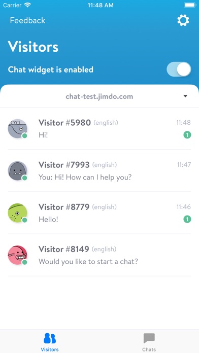 Jimdo Live Chat screenshot 3