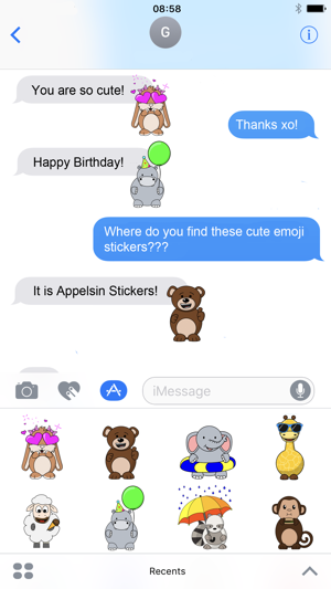 Appelsin Stickers - Animals Emoji - Anim