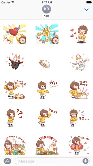 Girl And Cat Animated Sticker(圖1)-速報App