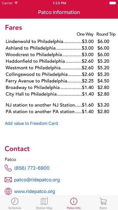 Patco Train Schedule screenshot 4
