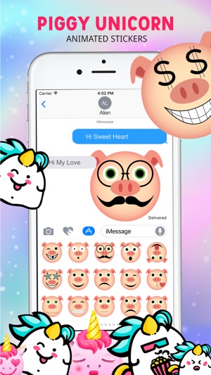 Piggy & Unicorn Animated(圖5)-速報App