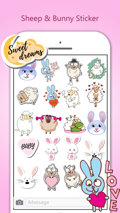Sheep & Bunny Stickers screenshot 2