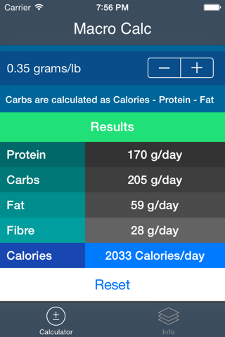 IIFYM Macro/Calorie Calculator screenshot 4