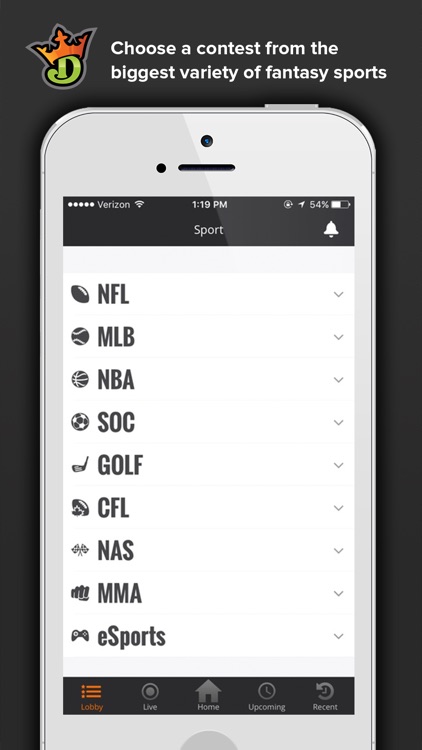 DraftKings: Daily Fantasy Football, Baseball, Golf