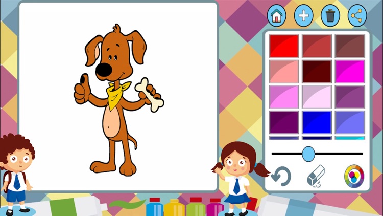 Dogs cats paint coloring book