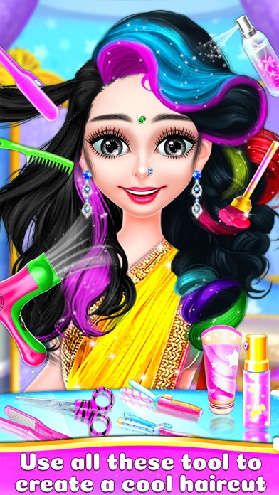 Indian Girl Hair Designer DIY screenshot 2