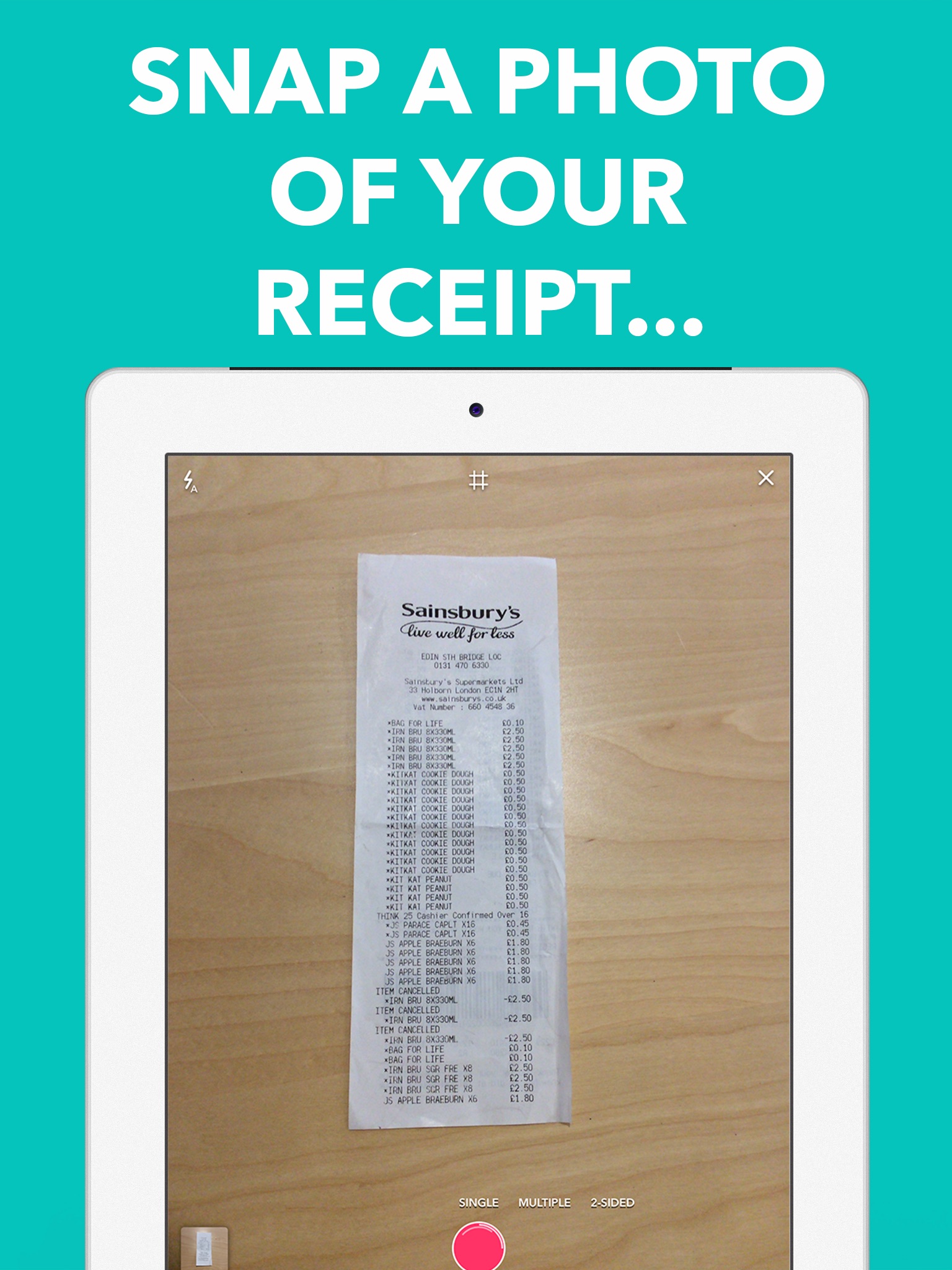 1tap receipts: Track Expenses screenshot 2