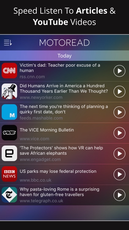 Motoread – Speed Listen to News Articles & YouTube screenshot-0