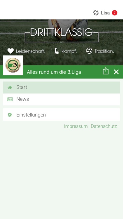 Alles rund um die 3.Liga - App