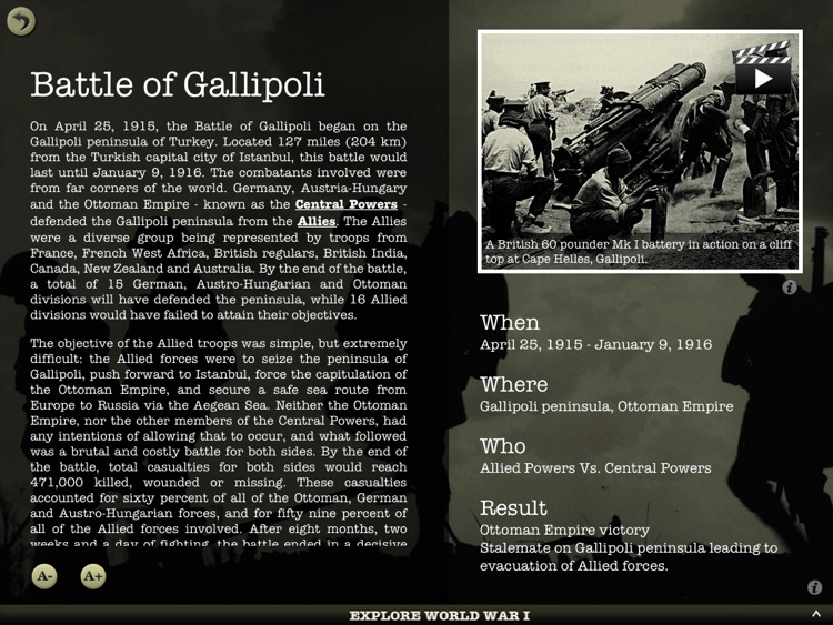 World War 1 History: WW1