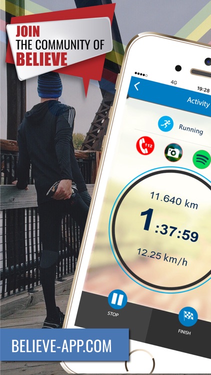 Believe app – Running, cycling