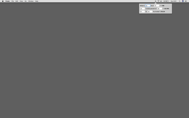 Menu Bar Percent Calculator