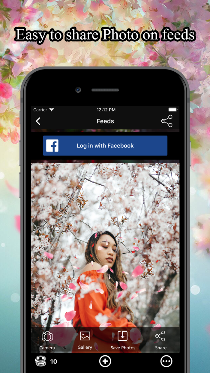 Flower Rain Effect Pic Editor