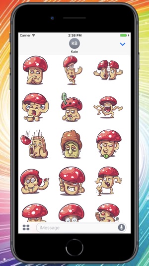 Crazy Mushroom Stickers