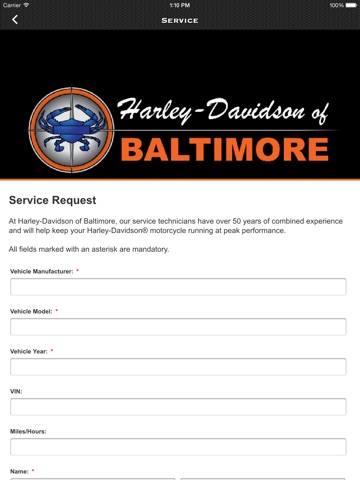 Harley-Davidson of Baltimore. screenshot 3