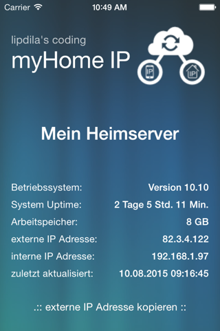 myHome IP screenshot 2