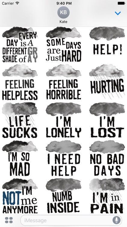 Bad Day Clouds Stickers