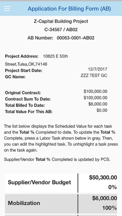 Premier Subcontractor Billing screenshot 3